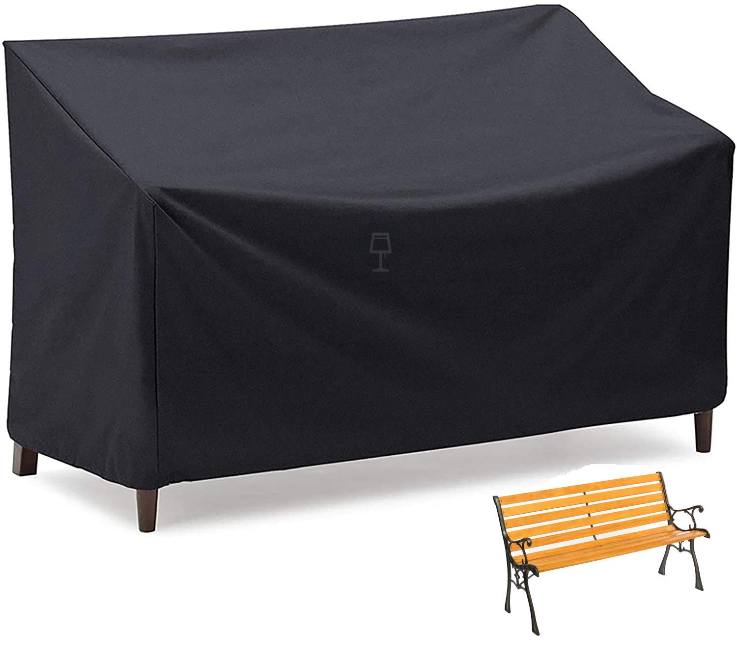 D&DWaterproof Outdoor Patio Bench Cover, Loveseat, Sofa, Glider, Furniture Cover, Patio Furniture Cover (190 x 66 x 89cm)