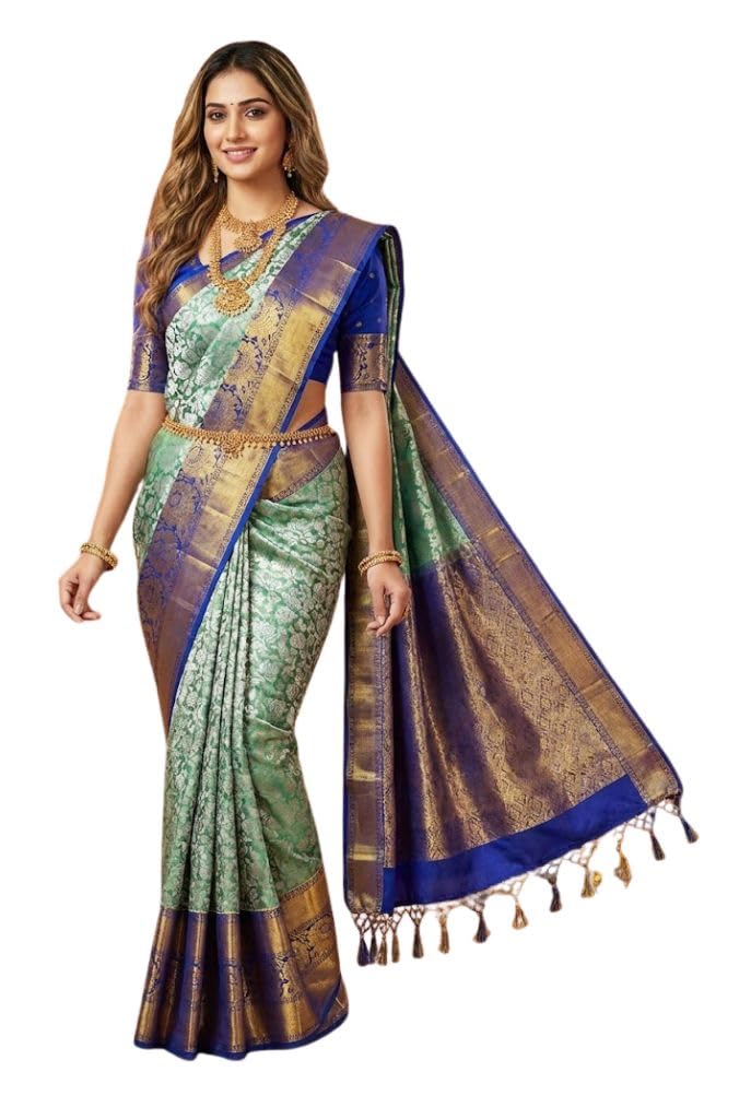 VFCollections Women's Kanchipuram Silk Pure Pattu Sarees With Blouse - Review, Price and Buying Guide