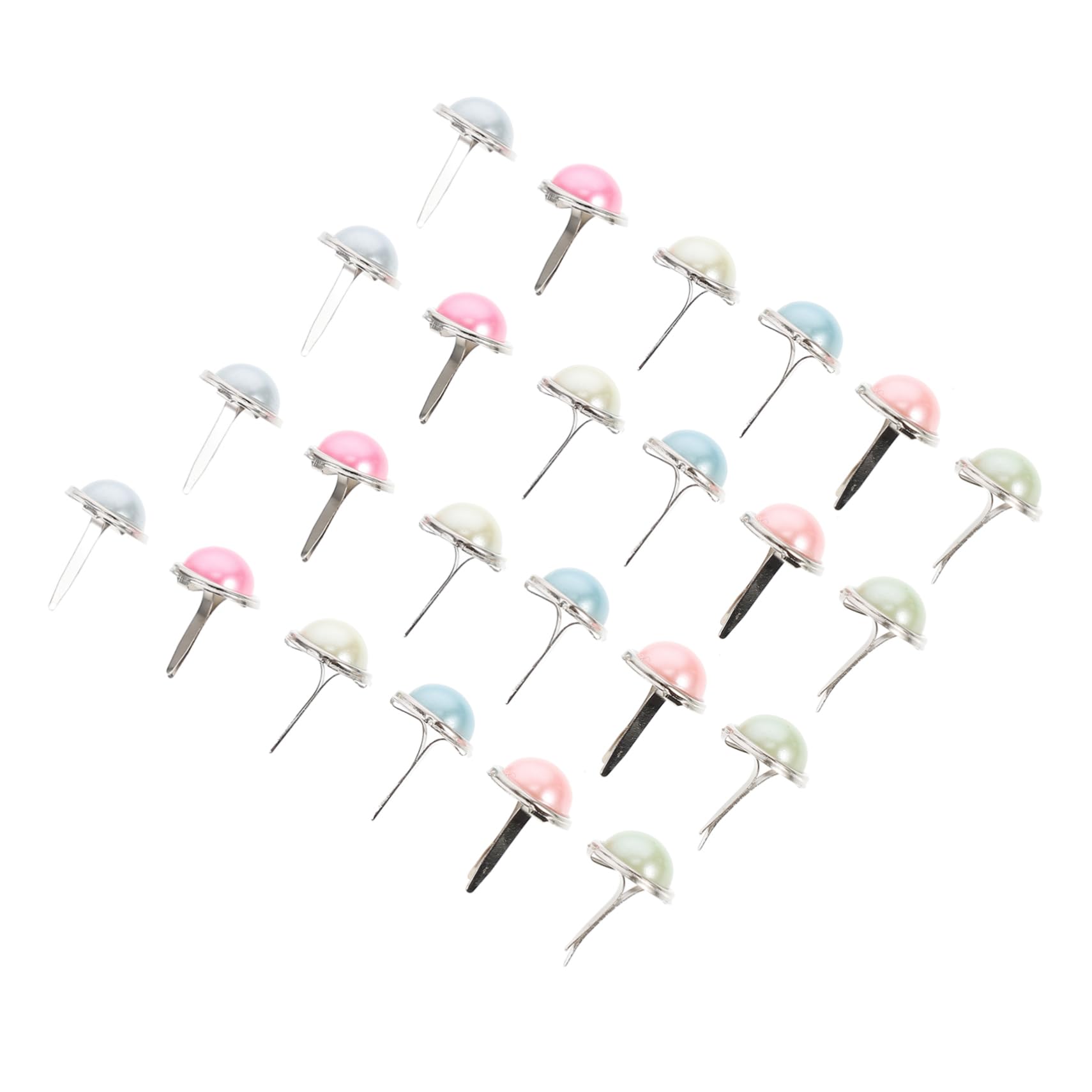 HOODANCOS Alloy Decorative Nails Round Paper Fasteners Easy Apply/Remove Craft Brads Set Random Color
