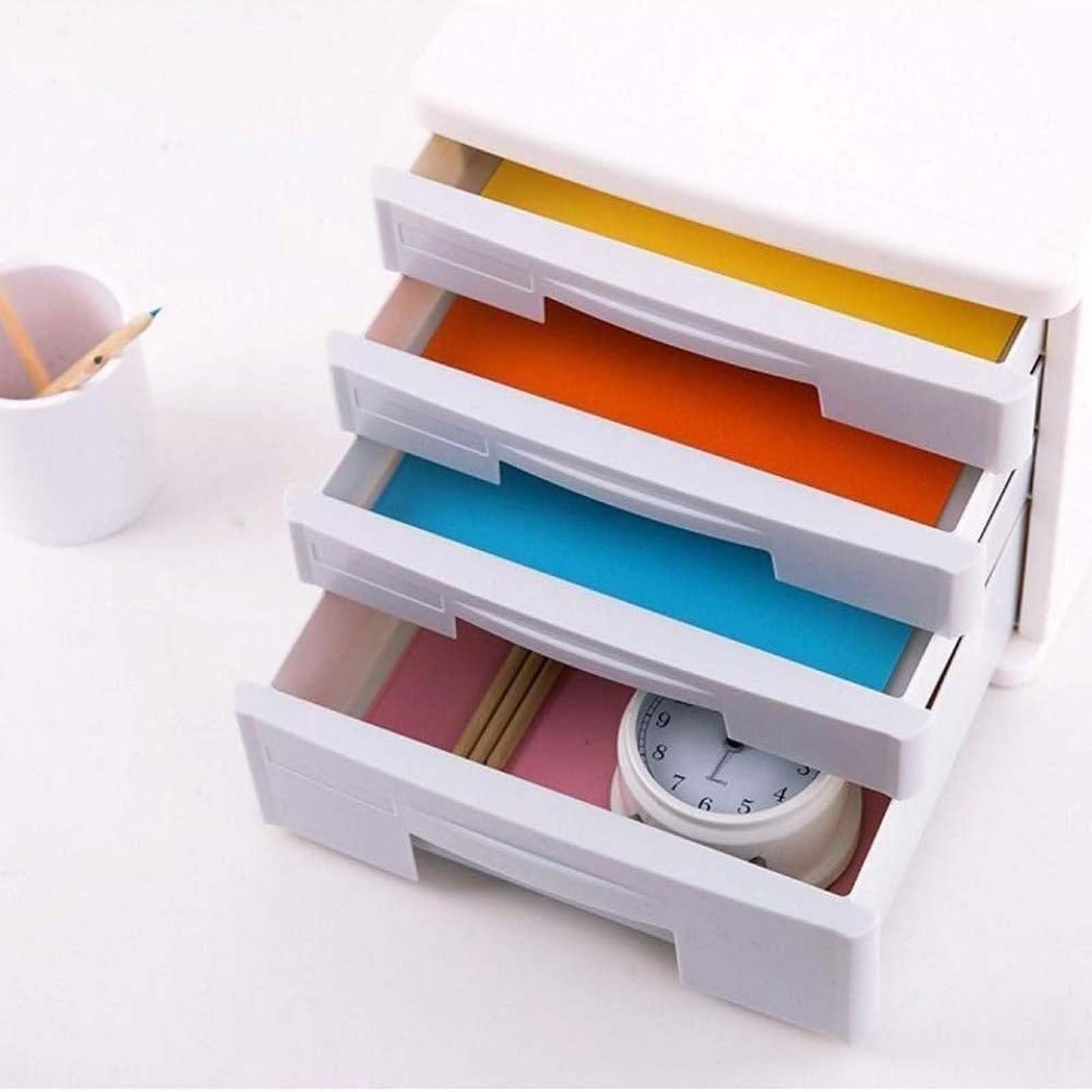 Rangement Bureau Classeur Verrouillable, Boîte De Rangement À Tiroirs A4 À Plusieurs Niveaux, Organiseur De Bureau Pour Documents, Boîte De Rangement Pour Étiquettes D'indexation