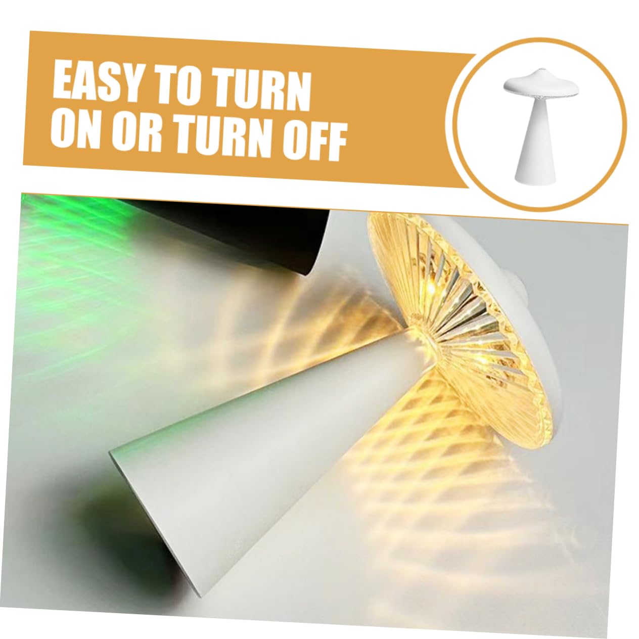 Artibetter Lampada da Tavolo Ricaricabile a Luce Calda Touch Dimming, Design a Forma di Disco Decorativo per Camera da Letto, Ufficio, Scuola, Regalo Creativo