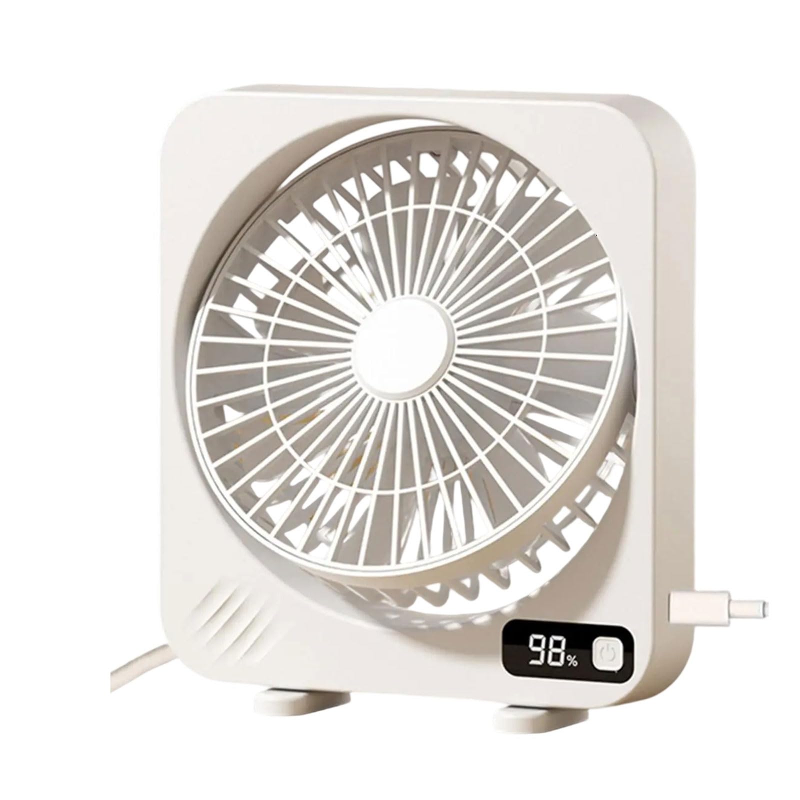 Tsynapter 1200mAh Desktop Fan for Students and Home 360 Degree Oscillating Table Cooling Fan