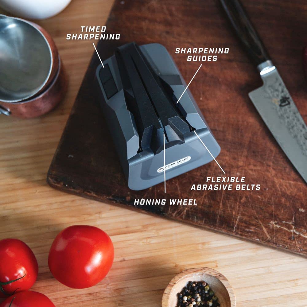 WORK SHARP Afilador de cuchillos eléctrico - CPE2-I Sistema de afilado de cuchillos de cocina eléctrico - El mejor afilador de cuchillos de cocina profesional del mundo para el hogar y la oficina