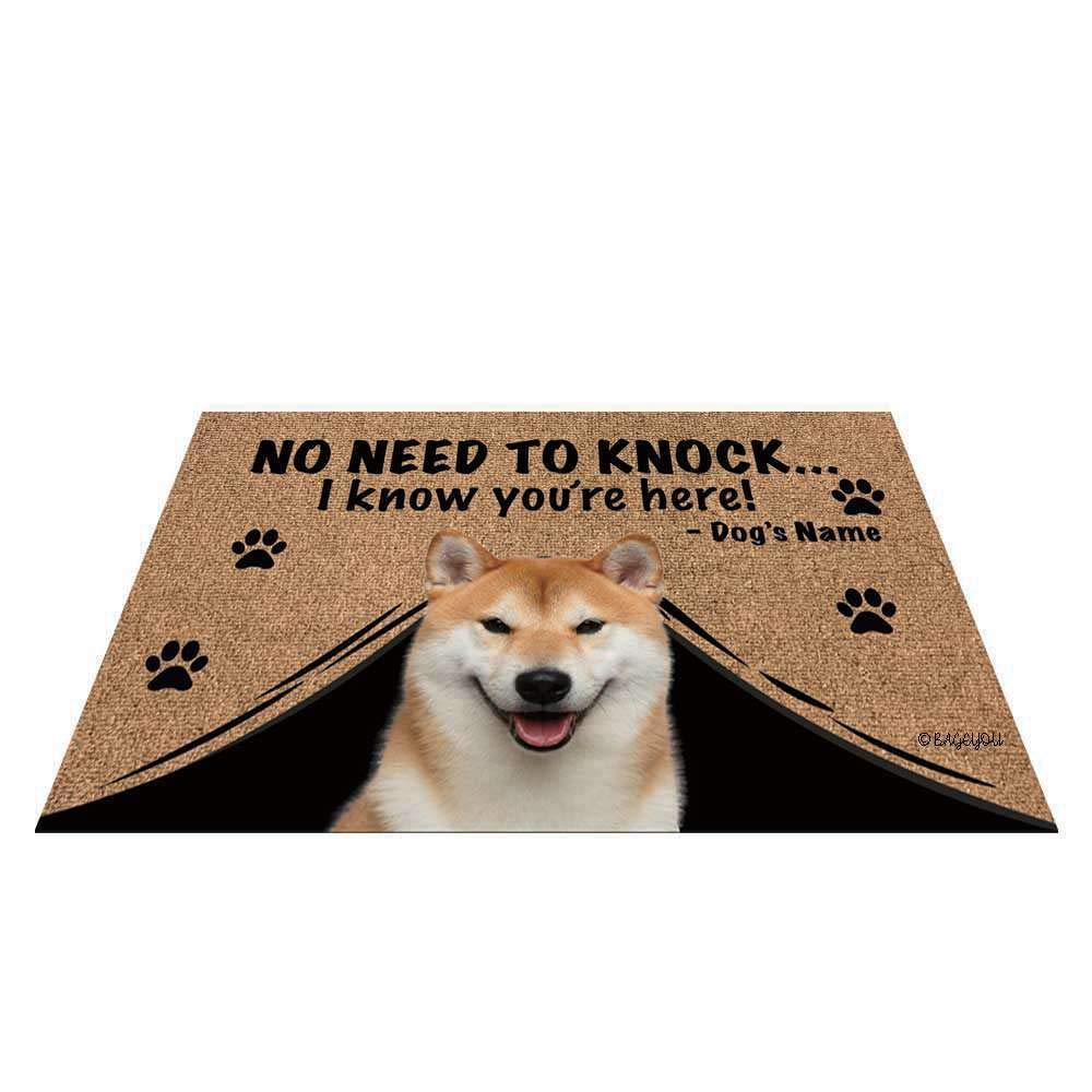 Paillasson personnalisé Shiba Inu tapis entrée anti saleté original