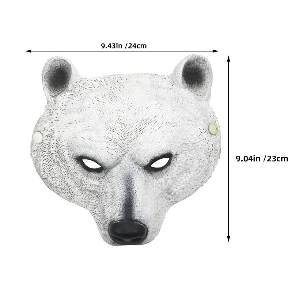 PACKOVE Polar Bear Mask, Animal Mask for Adults Realistic Animal Mask, Imaginative Mask, Protective Mask - Image 2