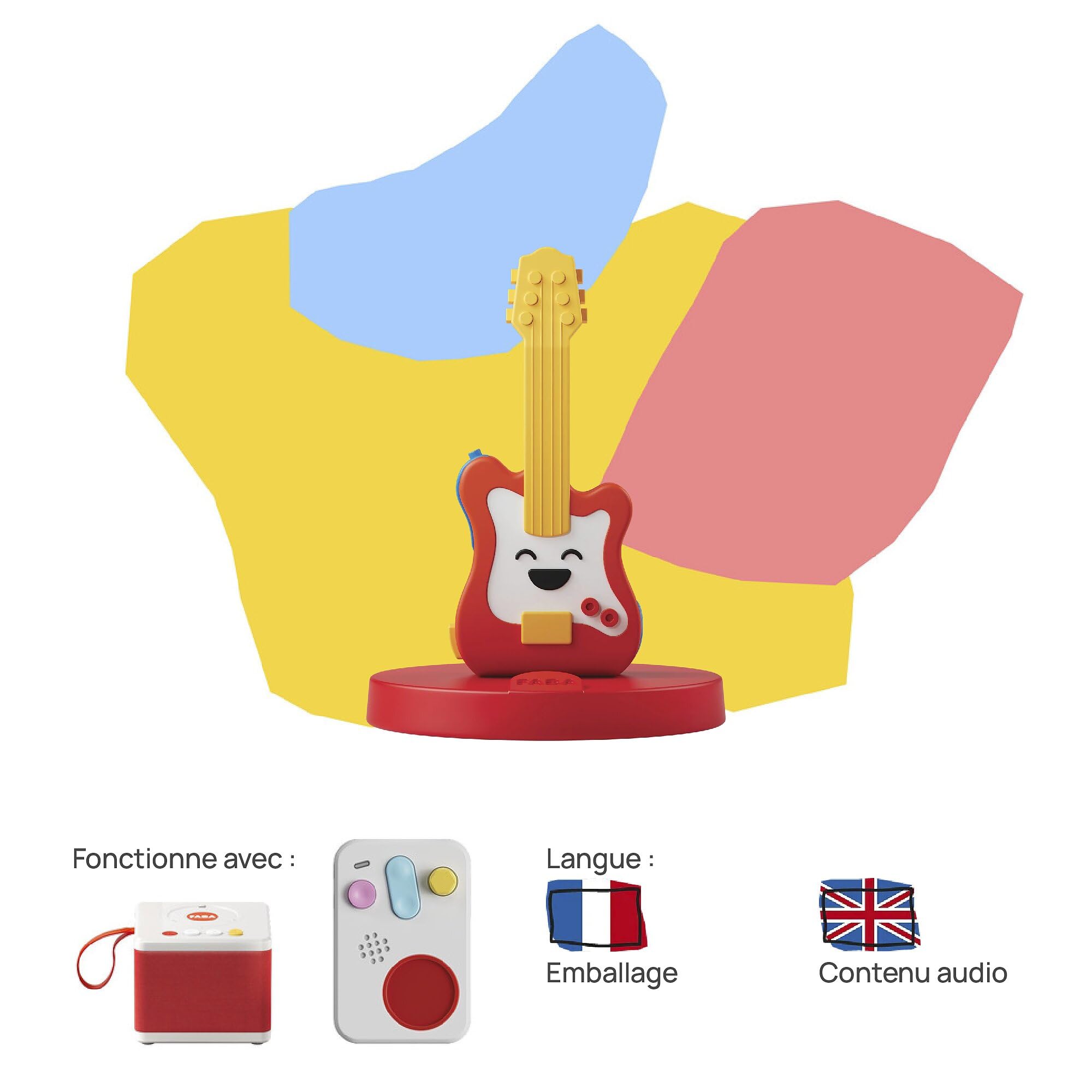 FABA Postać dźwiękowa - Rock'n'Roll Passion - Muzyka i piosenki, dzieci 3-5 lat, słuchaj z The Story Story and FABA+, gra edukacyjna, wersja francuska