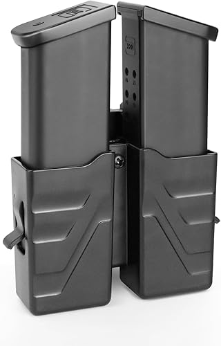 Funda de doble revista, soporte universal para cargador de 0.354 in/.40 de doble pila, bolsa de revista con clip para cinturón para Glock/S &