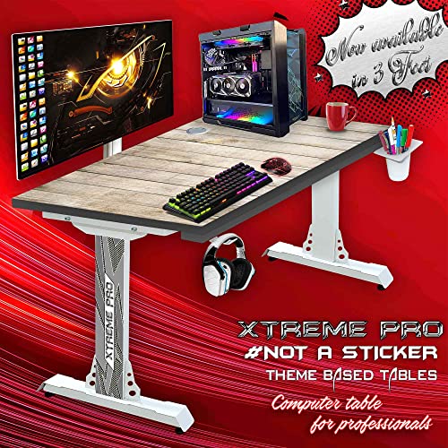Image of Xtreme PRO Direct Theme Printed Desk Top. Gaming, Work & Study Desk. Large for PC, Dual Monitors, iMac, and Laptops. Carbon Steel & 18mm Engineered Wood. White Stand Desk. 3 Feet-XPW3 CT-272