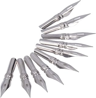 Calligraphy Nib, Flexible Metal Tip for Drawing Different Thickness Lines with Dip Pen (tip*10 pieces)