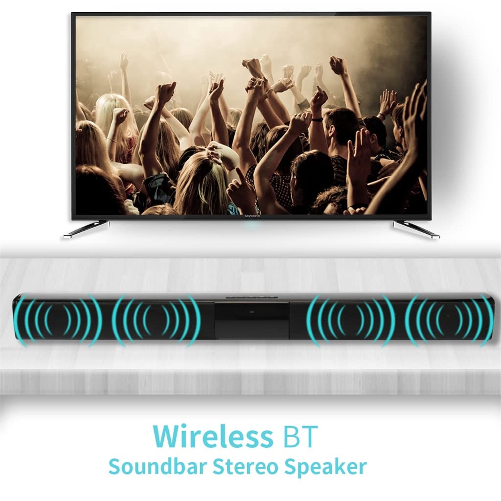 Barra de sonido portátil multifunción familiar 3D estéreo envolvente BT altavoz mejora audio 4 altavoces