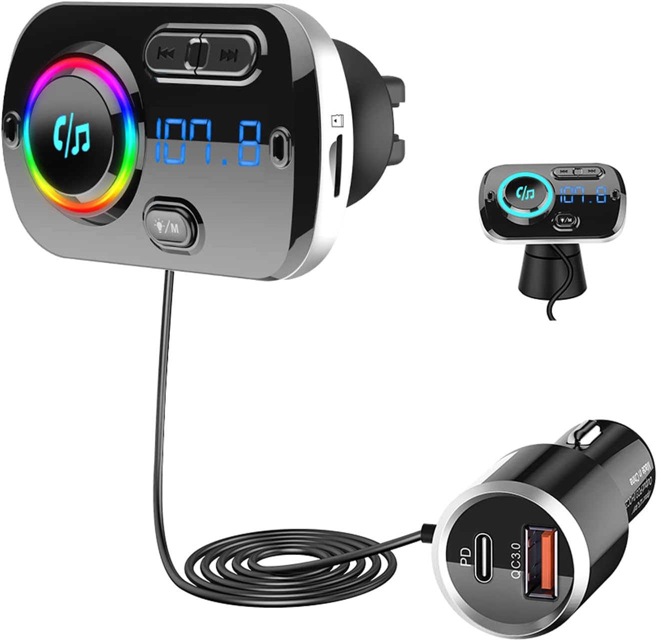 JOYROOM Bluetooth 5.3 FM Transmitter Car Adapter, [Stronger Dual Mics - View #9
