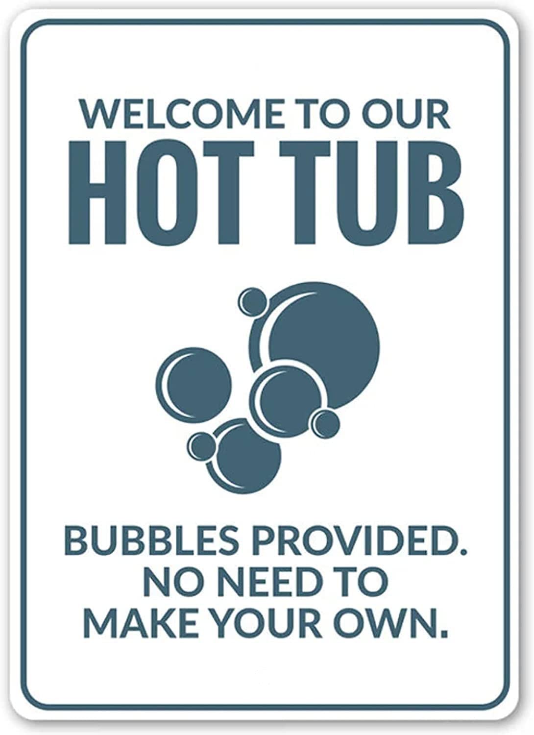 Yepyayqvk Tin Sign 488 Welcome To Hot Tub Funny Tub Decor Hot Tub Owners Outside Decor Hot Tub Bubble Vintage Tin Sign For Funny Garage Home Bedroom Living Room Cafes Wall Decor 6X8 Inch