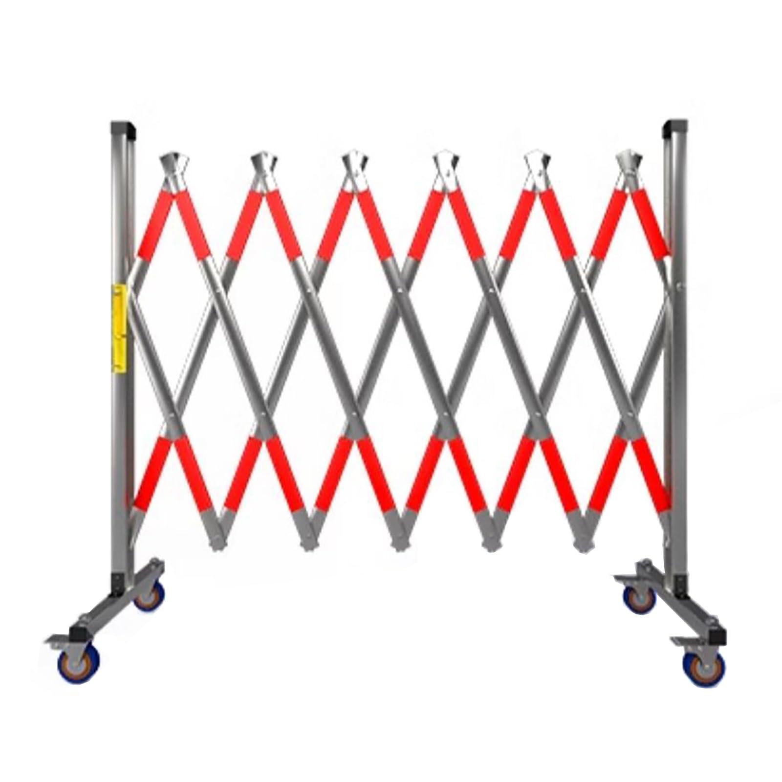 Barricada retráctil y Extensible con Ruedas - Barrera de Seguridad Reflectante portátil para Control de multitudes y gestión de Eventos, diseño Plegable para un fácil Almacenamiento.