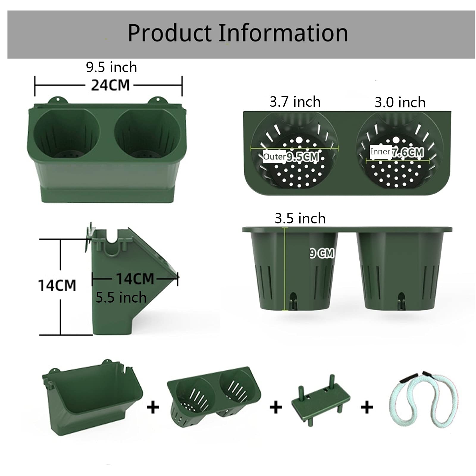 Fioriera da Appendere Pianter impianti appeso sé annaffiatoio floreale impilabile parete piantatrice giardino in plastica vasi verticali pianta pianta bonsai casa all'aperto Porta Vasi da Appendere