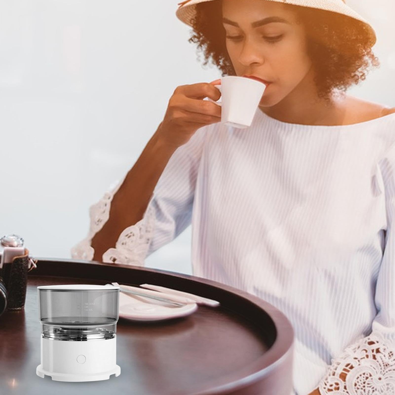 Macchina da caffè da viaggio Caffè, Macchina da caffè automatica portatile per caffè, Macchina da caffè da viaggio alimentata a batteria, Macchina da caffè con filtro automatico per la guida, Casa,