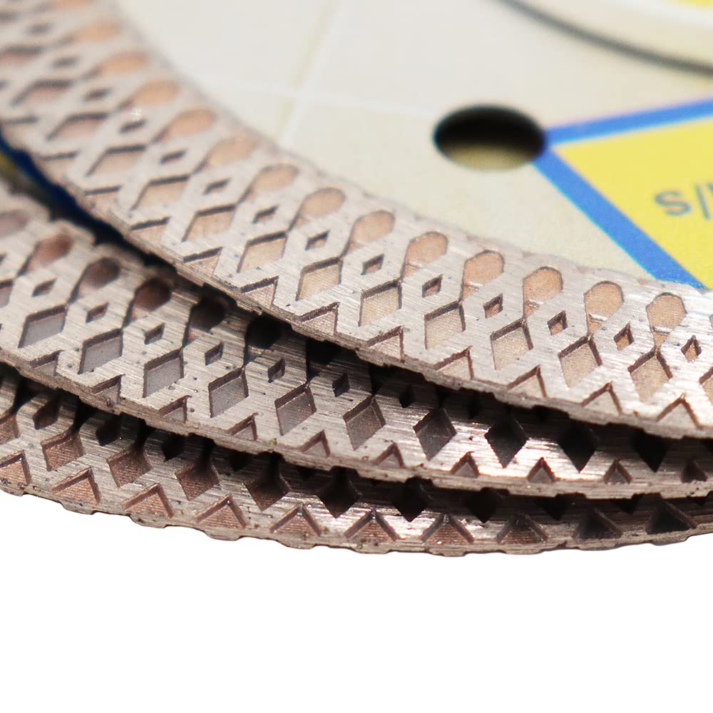 DT-DIATOOL Diamond Tile Blade 3-3/8" (85mm) Cutting Porcelain Tile Ceramic Marble Granite Circular Saw Blade With X Mesh Segment Arbor 10mm-15mm Pack Of 2