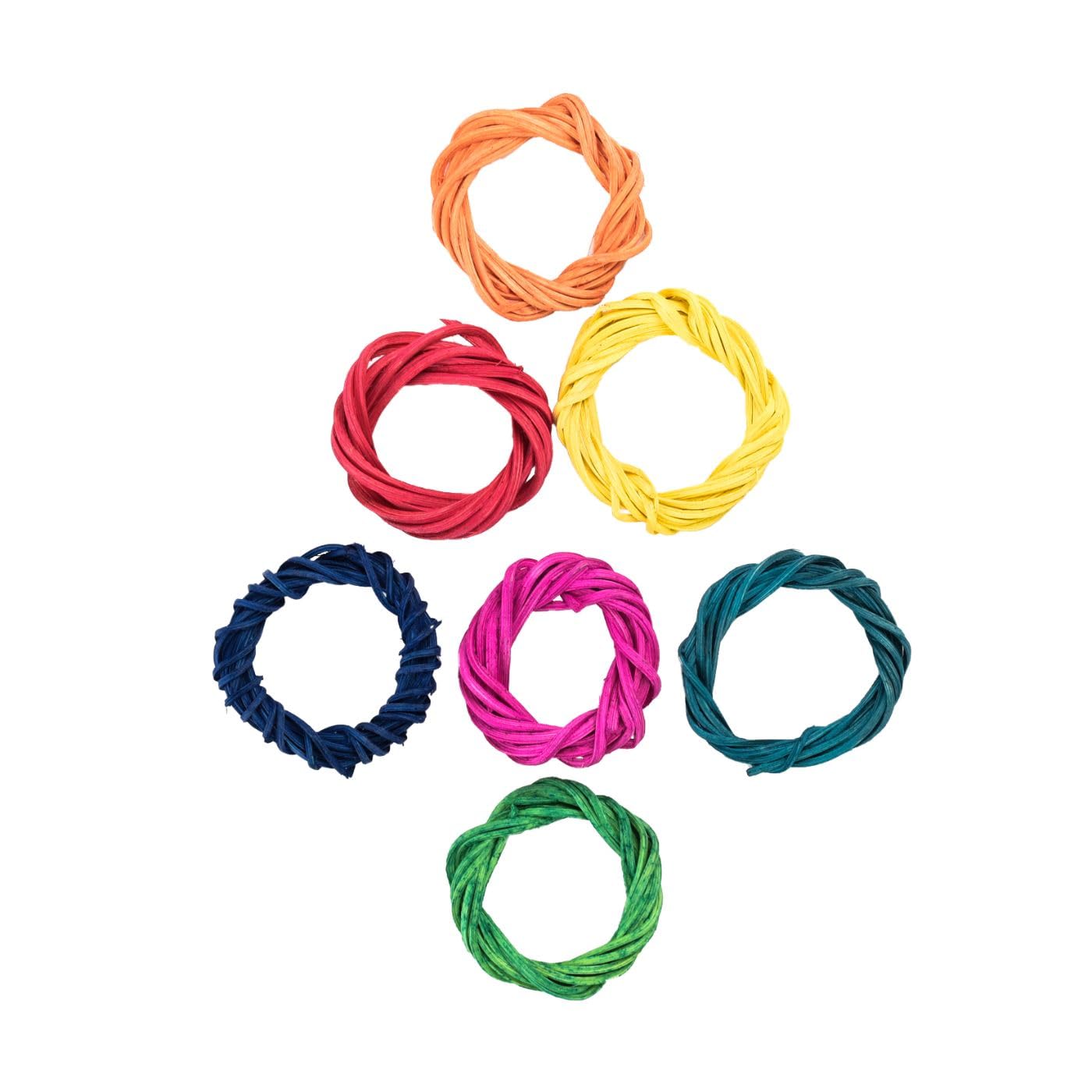 Colourful Munch Woven Vine Chew Balls - Foot Parrot Toy - Pack of 4 — view 5