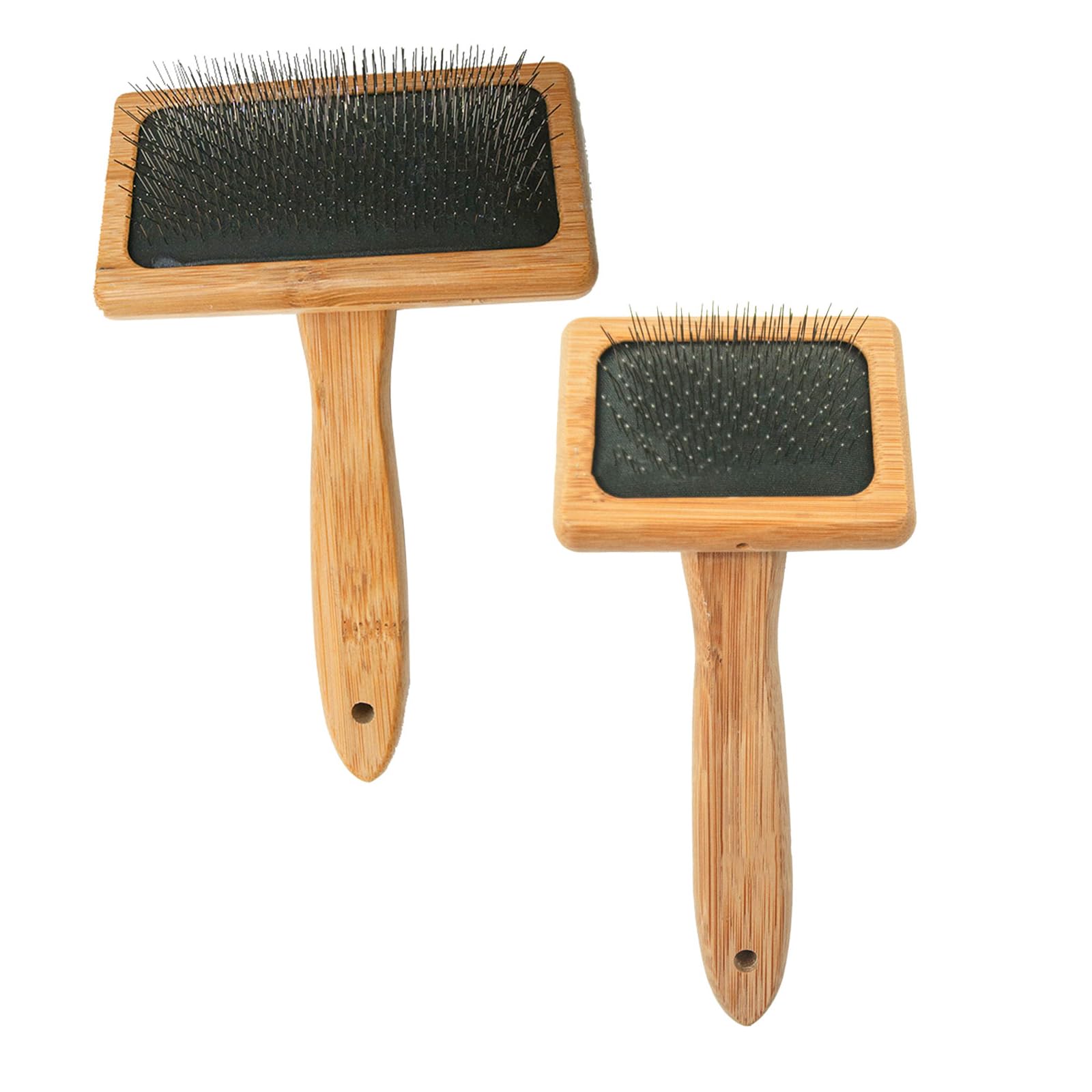 cimsfcor2 Pcs Wool Carder, Wood Carding Brushes Grooming Brush, Needle Felting Brush Curved Steel Needles for Carpet Needle Felting Felt Project, Mixing and Carding Wool