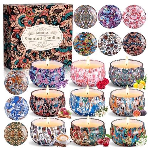 NCKIHRKK Velas Perfumadas Regalos Originales para Mujer, Set de 9 Velas Aromáticas Cera de Soja Natural, Velas Decorativas para Regalo Profesora, Día de la Madre, Navidad, San Valentín, Cumpleaños