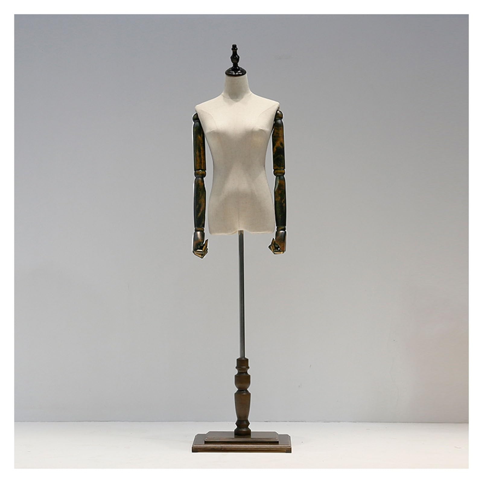 ANUU Forme de Robe de Torse de Mannequin féminin, Support de Corps de modèle d'affichage de vêtements avec Bras et Mannequin de Base pour Coudre des vêtements, Hauteur réglable 38-48 Pouces,L ANUU Forme de Robe de Torse de Mannequin féminin, Support de Corps de modèle d'affichage de vêtements avec Bras et Mannequin de Base pour Coudre des vêtements, Hauteur réglable 38-48 Pouces,L
