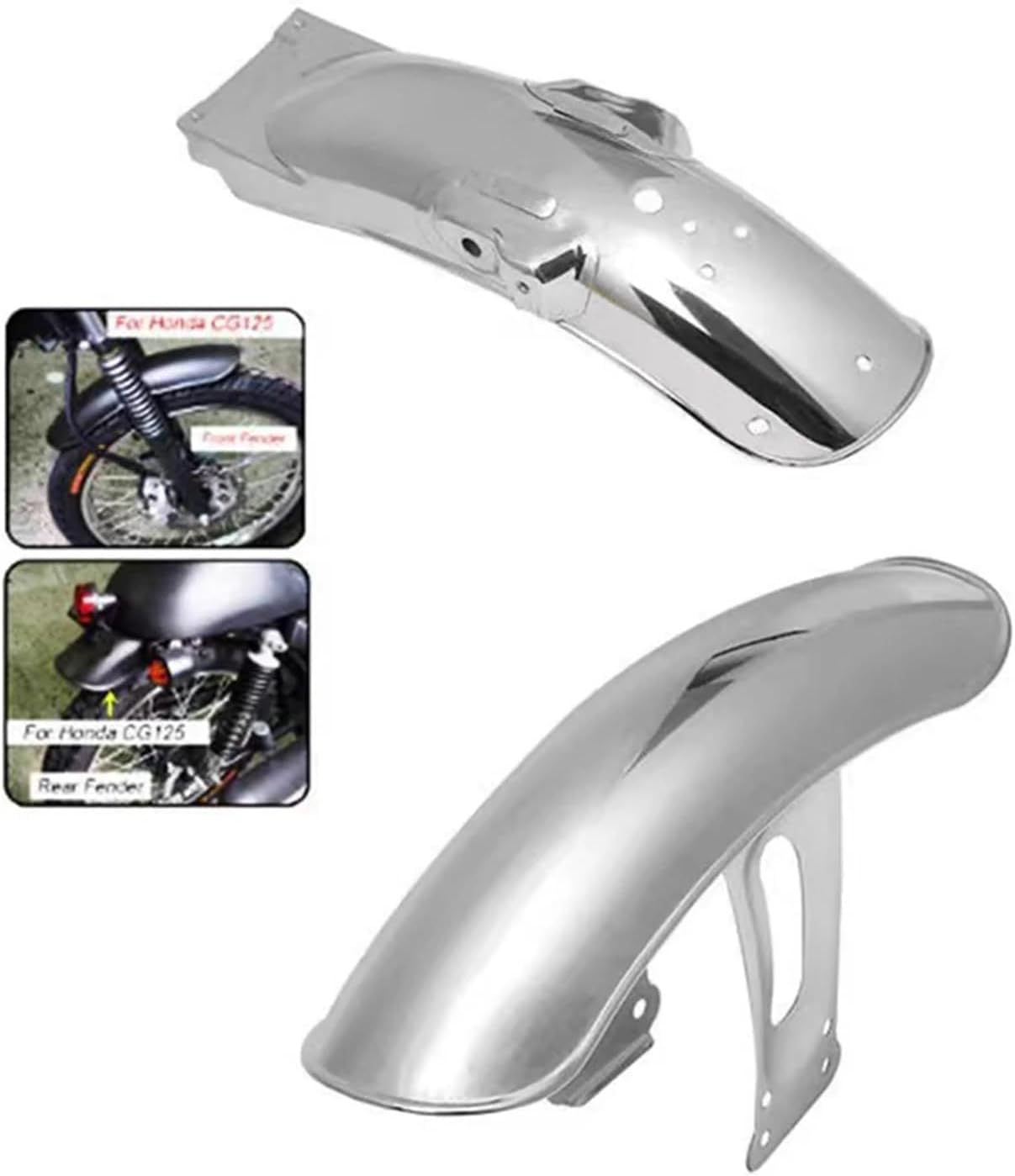 Parafango Bici Staffa Parafango Paraspruzzi Posteriore for Moto in PVC for Retrofit retrò for Honda