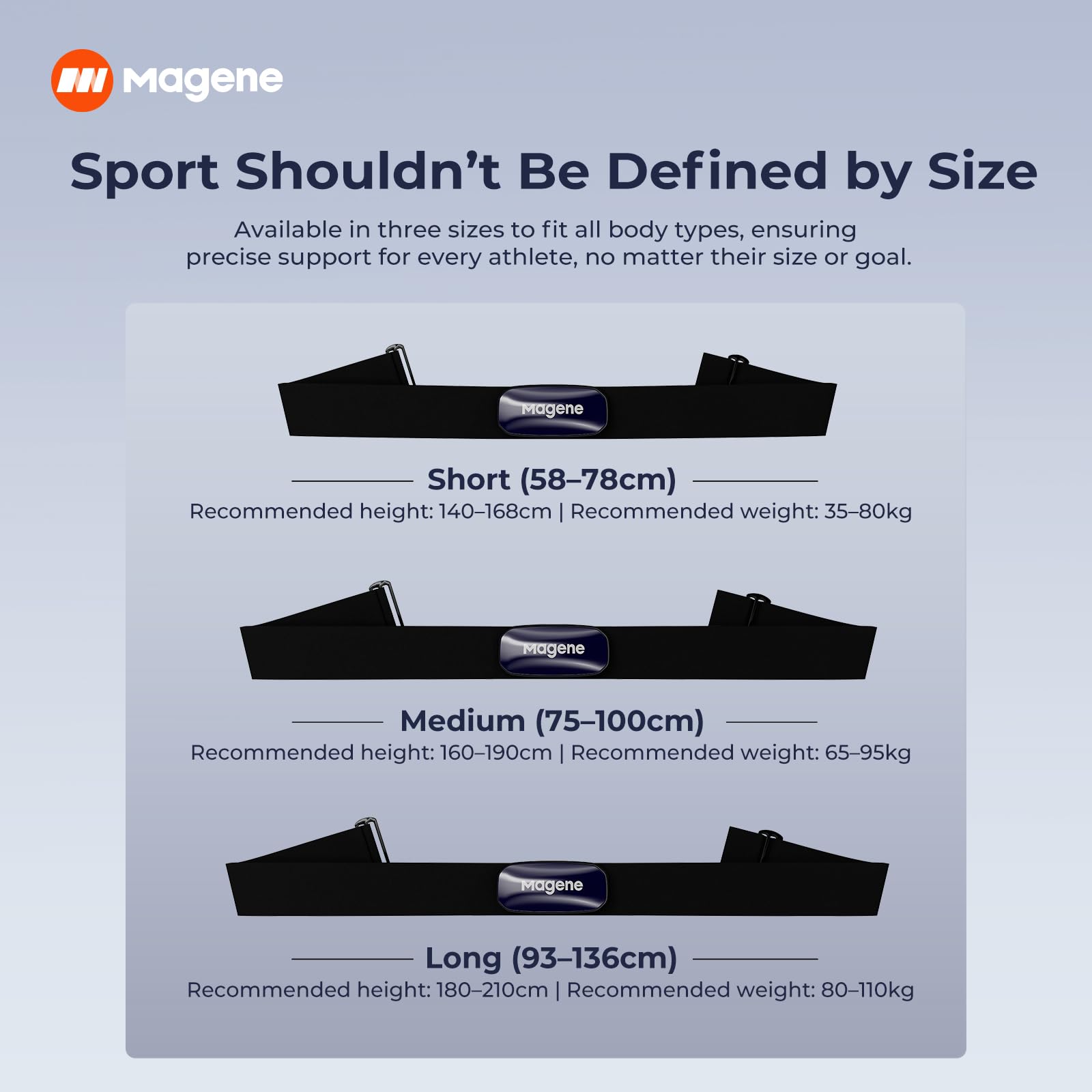 Magene H613 Capteur de Frequence Cardiaque, Suivi Précis, Bluetooth&Ant+, Stockage Hors Ligne 17h, Etanchéité IPX7, Indicateur de Zone Fréquence Cardiaque Multicolore pour Le Cyclisme, Course à Pied