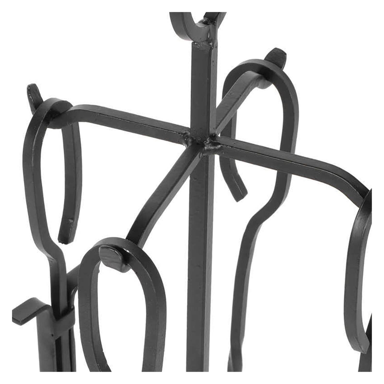 Juego de Herramientas para Chimenea, Soporte para atizador, 5 Piezas, Juegos de Accesorios para Chimenea, Bolsa de Herramientas, Cepillo de Hierro Forjado, Pala, Mango Largo, atizador de Met