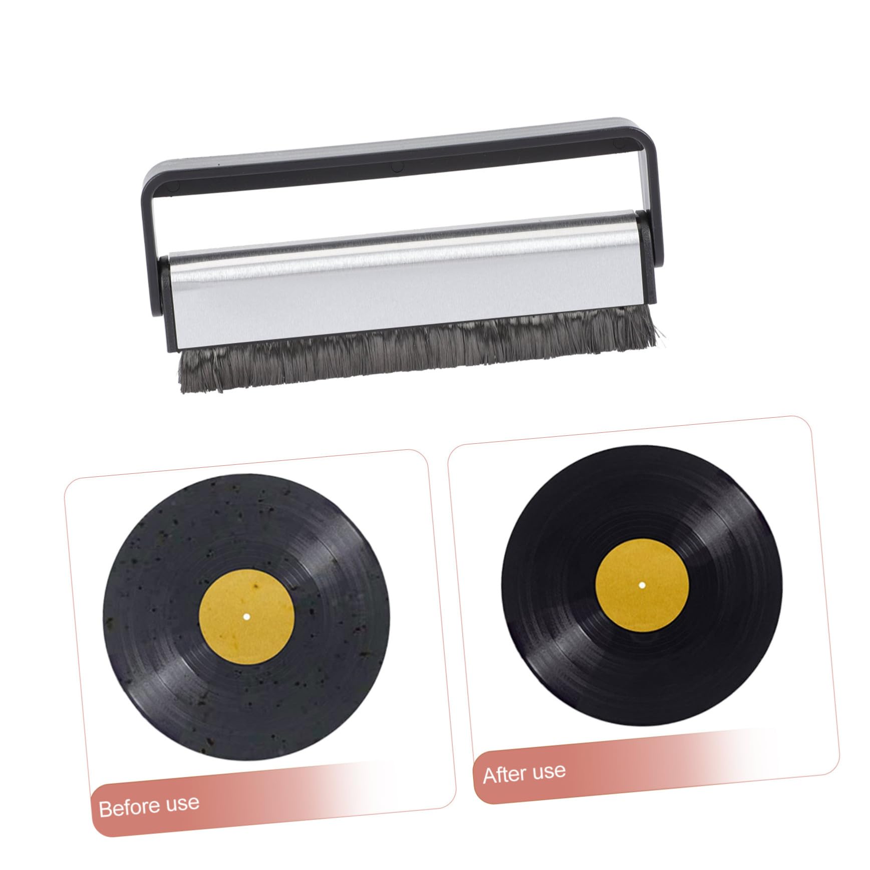 VILLCASE Lightweight Vinyl Record Cleaning Brush -Static Tool for Vinyl Record Players and Musical Instruments and Non-Scratch Cleaning Accessory