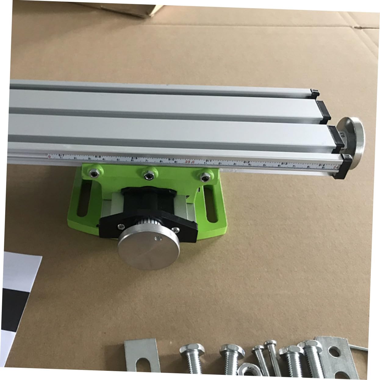 TEHAUX Mini de Fresado Mesa de Trabajo Ajustable de Aleación de Aluminio para Taladro de Banco 310x90 Mm con 2 Ejes y Abrazaderas para Taller y Perforación