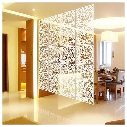 12 unidades de paneles separadores de pared de PVC con diseño de mariposas y flores, para decoración de habitación, color blanco