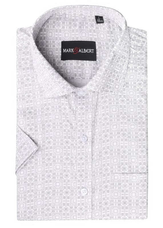 Image of MARK & ALBERT Mens Half Sleeves Printed Shirt