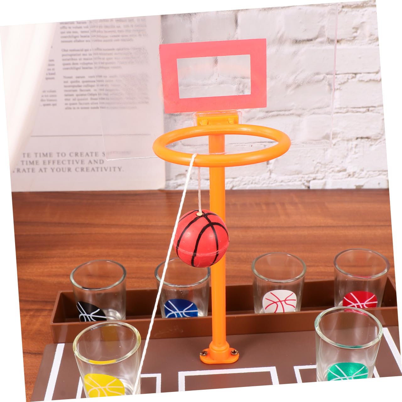 Abaodam Gioco Alcolico da Tavolo Creativo in Acrilico per Feste e Casa, Set , Intrattenimento Bar Facile da Giocare Basket da Tavolo Divertente
