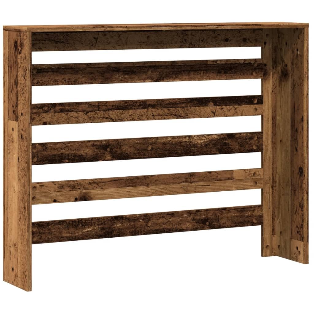 Heizkörperverkleidung Altholz-Optik 104x20x82 cm Holzwerkstoff mit Wandhalterung moderne Heizkörperabdeckung für Wohnzimmer, Bad, Schlafzimmer, Dekor, Stauraum, langlebiges Material