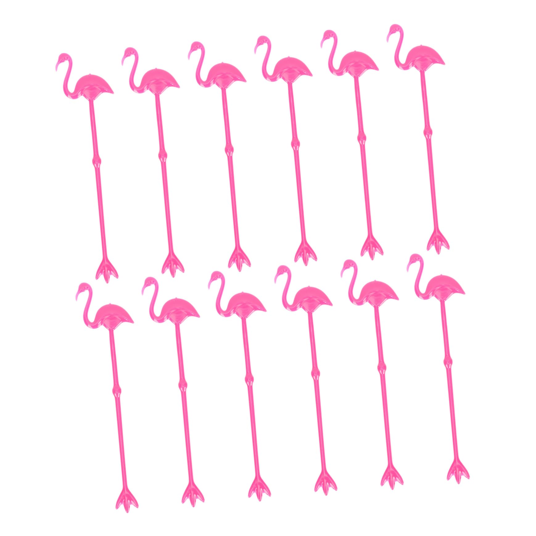 Cabilock 12Pcs Flamingo Cocktail Stirring Sticks Plastic Beverage Rods for Parties Safe and Lightweight Drink Mixers for Cocktails Juices and Decorations