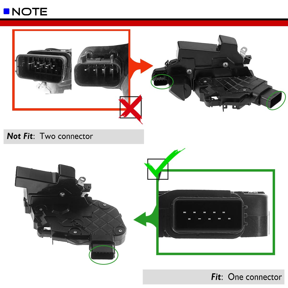 A-Premium Door Lock Actuator Compatible with Land Rover LR2 2008-2015 LR3 2006-2009 LR4 2010-2016 Range Rover Evoque 2012-2017 Range Rover Sport 2007-2013 Front Left Driver Side