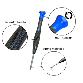Cleaning Repair Tool Kit for Playstation PS Xbox Switch Controller and Console, Crossed Screwdriver PH00(+2.0) PH0(+3.0) and Y2.0, Torx Security Screwdriver Set T6 T8H T10H, Tweezer,Crowbar(Kit-10pcs)