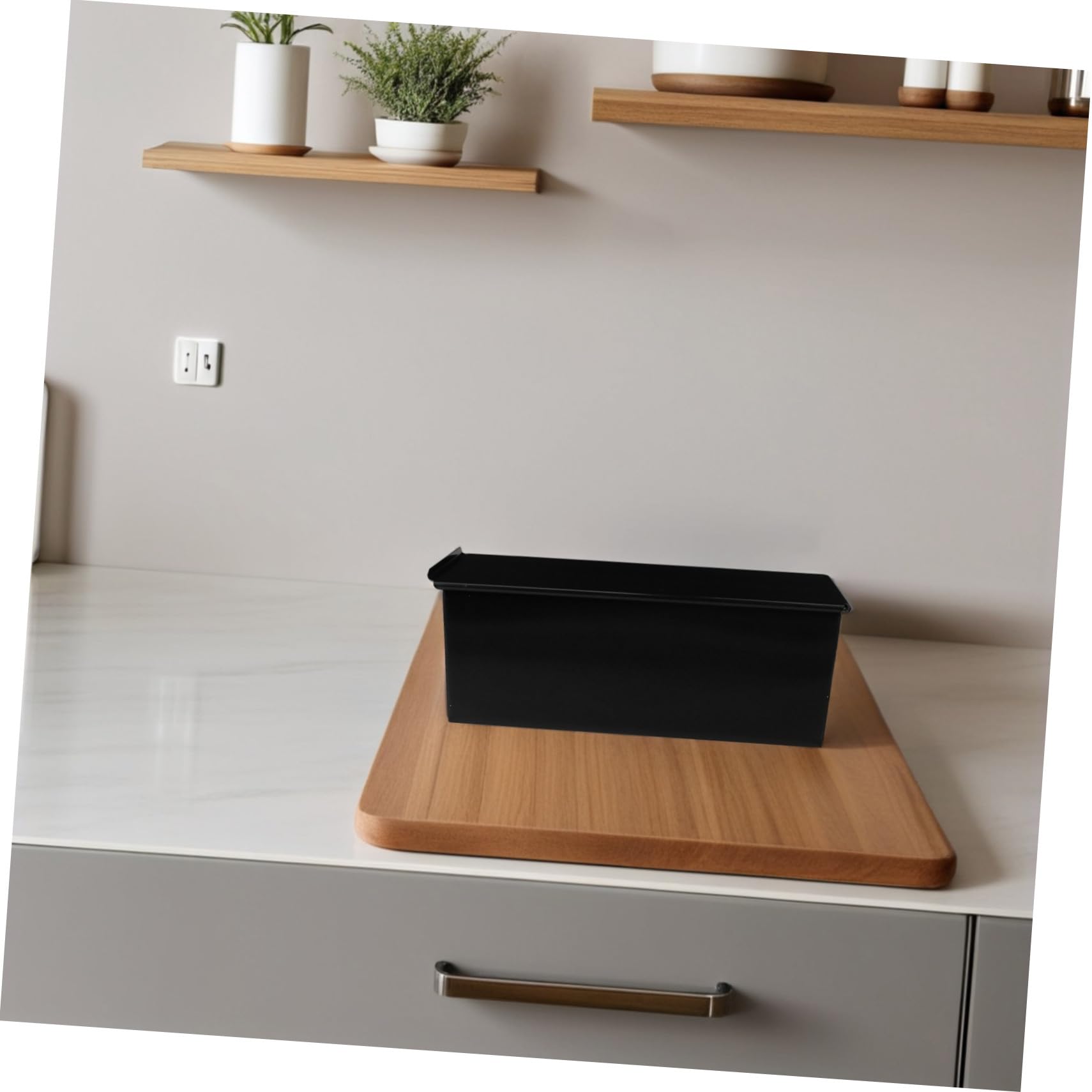Metall Toastbackbox mit Deckel, Backform Schwarze für Brot