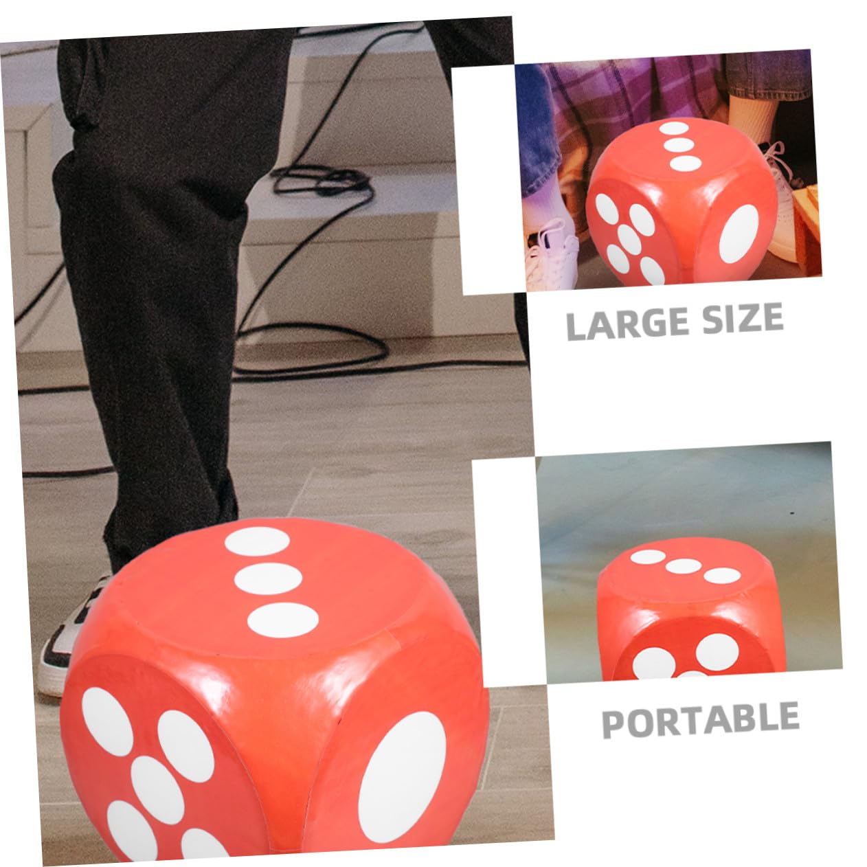 Dados de Espuma Grandes para Fiesta y Aula Dado Gigante Rojo de Seguro para Material Resistente y Apto para Actividades Educativas y Recreativas