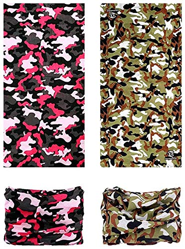 Image of Okara Bandana Head Wrap Scarf Neck Warmer Headwear Balaclava for Sports Pack Of 9