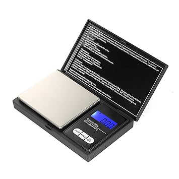 Portable Digital Scale 500g/0.01g High Precision Gold Scale Jewelry Scale with 7 Units Mini Pocket Electronic Scale with Backlight Professional Digital Milligram Scale Powder Scale Belity