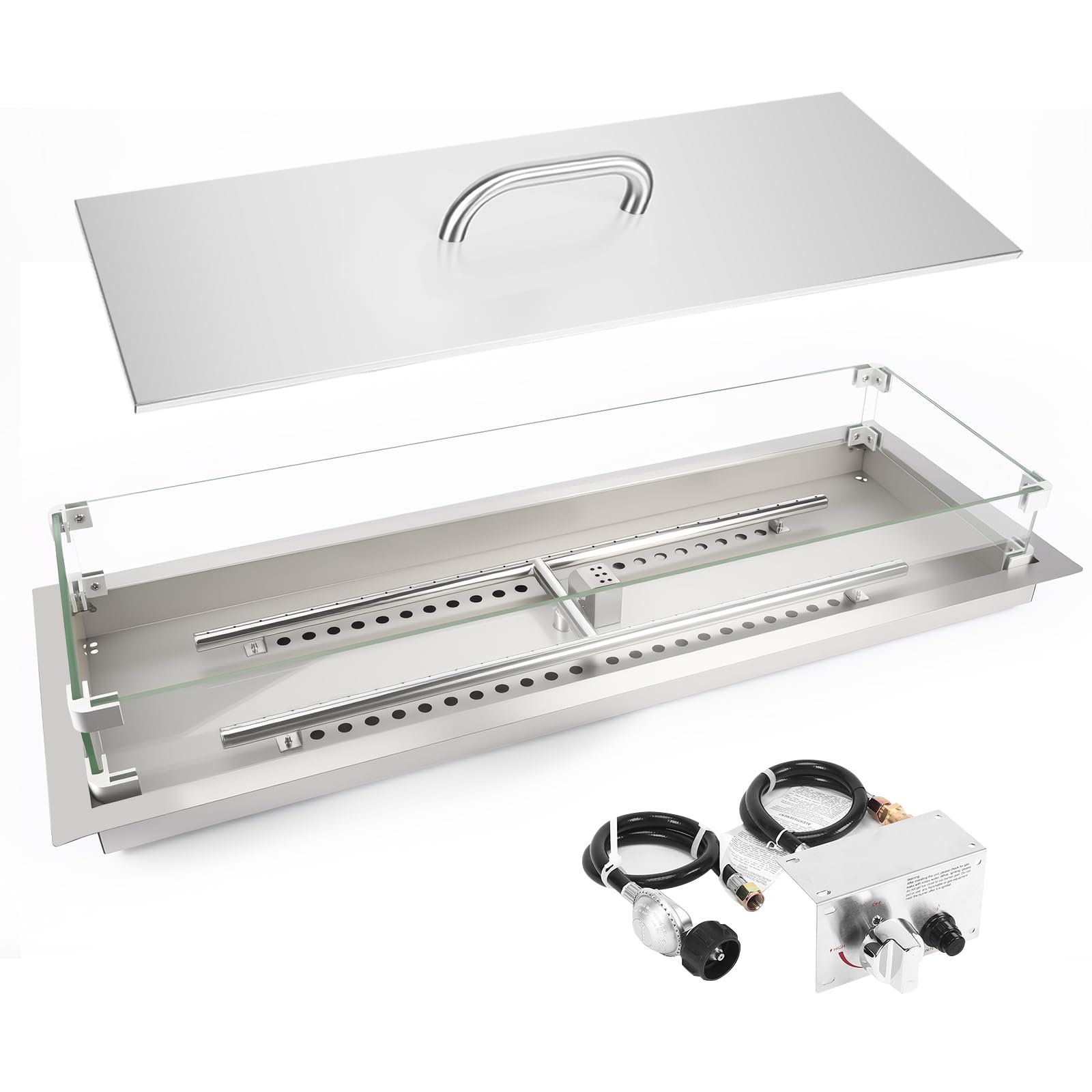 GRISUN Upgraded 36x12 Drop-in Fire Pit Burner Kit