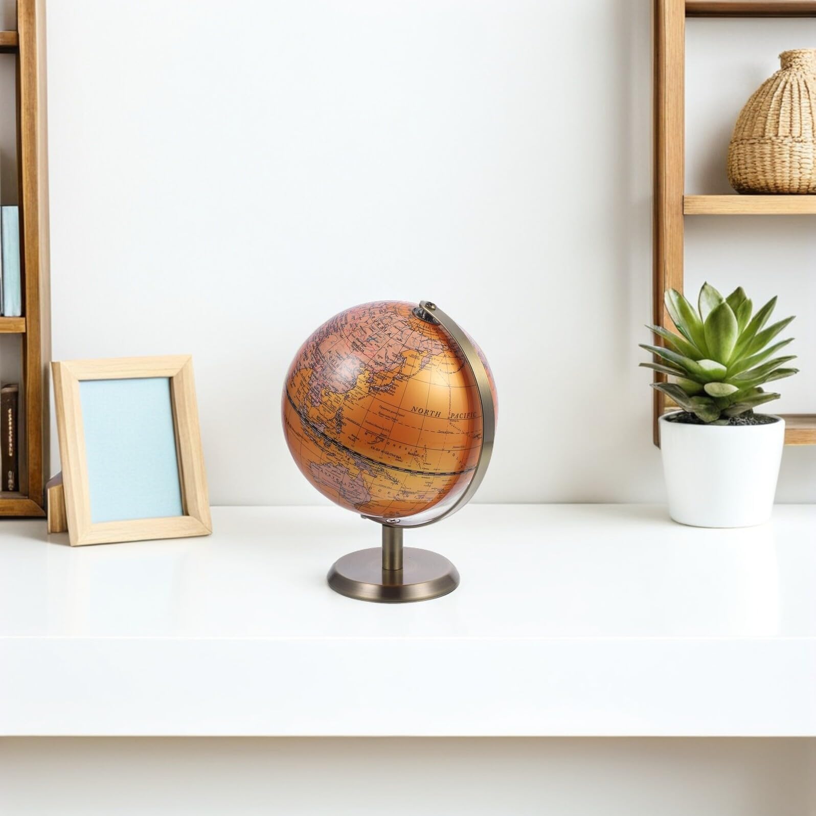 Homoyoyo Globo Terrestre Rotante Supporto Mappamondo per Ufficio e Scuola Esemplare Didattico di Geografia Decorazione per Scrivania e Casa