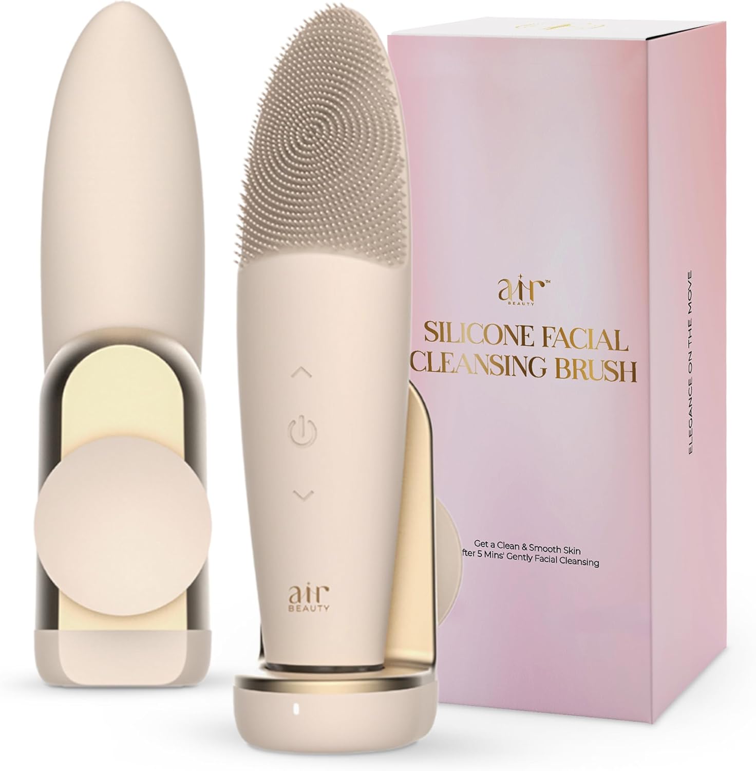 Silicone Facial Cleansing Brush – Waterproof Sonic Pore Cleaning Scrubber with Wireless Charging for Deep Cleansing – Electric Face Massager and Exfoliating Face Scrub Silicone Facial Cleansing Brush – Waterproof Sonic Pore Cleaning Scrubber with Wireless Charging for Deep Cleansing – Electric Face Massager and Exfoliating Face Scrub