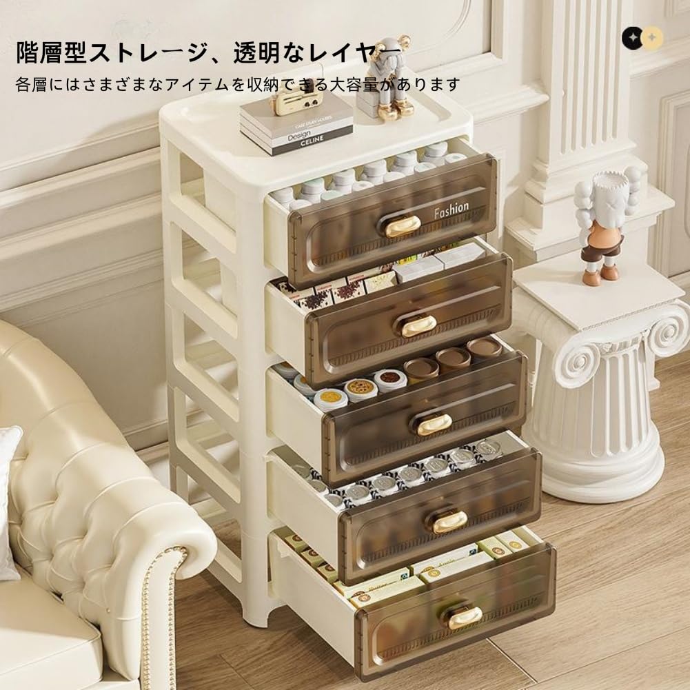 Amazon｜収納キャビネット タンス 衣類ボックス 引き出しが開けやすい