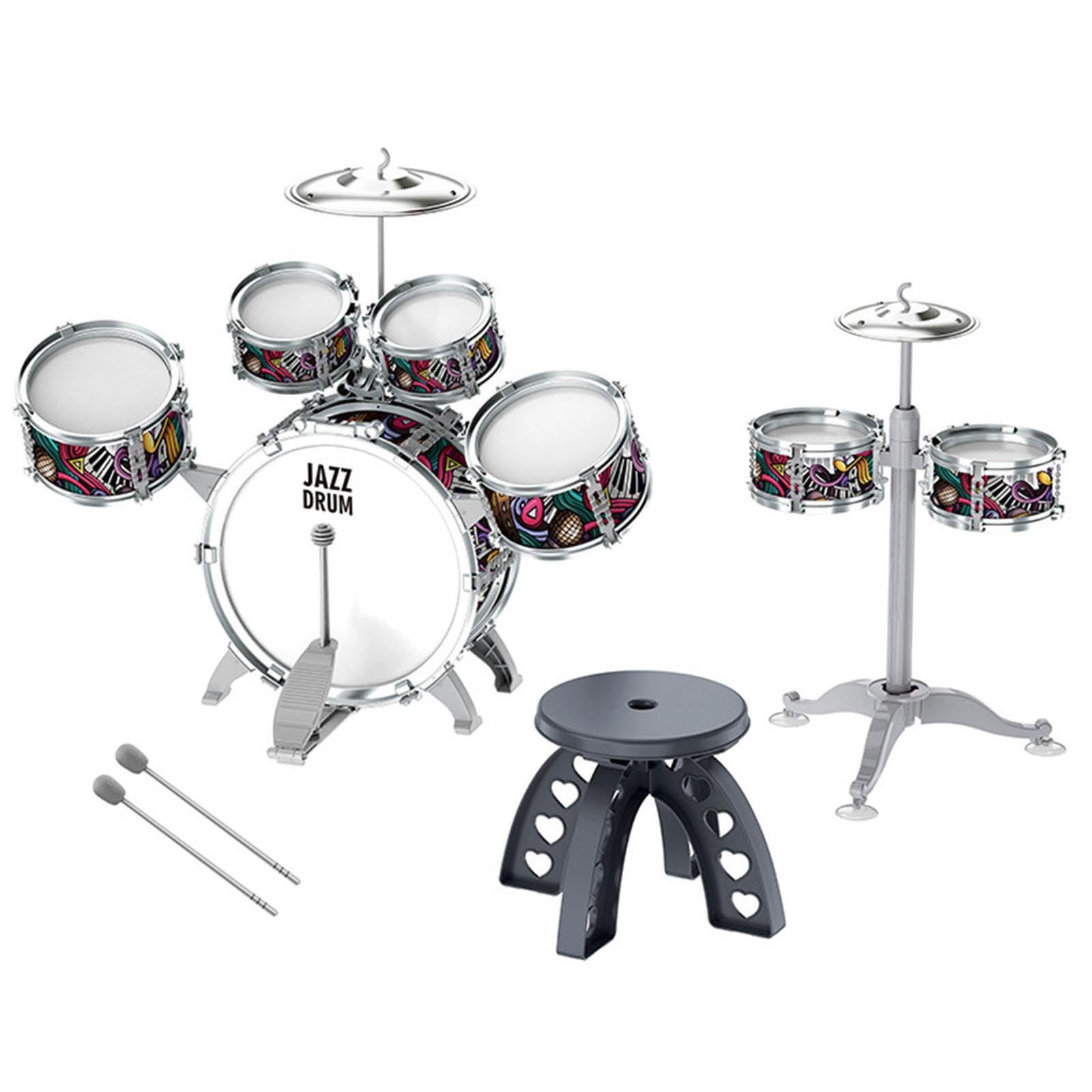 Giocattolo musicale educativo per bambini, batteria che ispira i giovani musicisti alla passione per la musica a percussione, batteria jazz per
