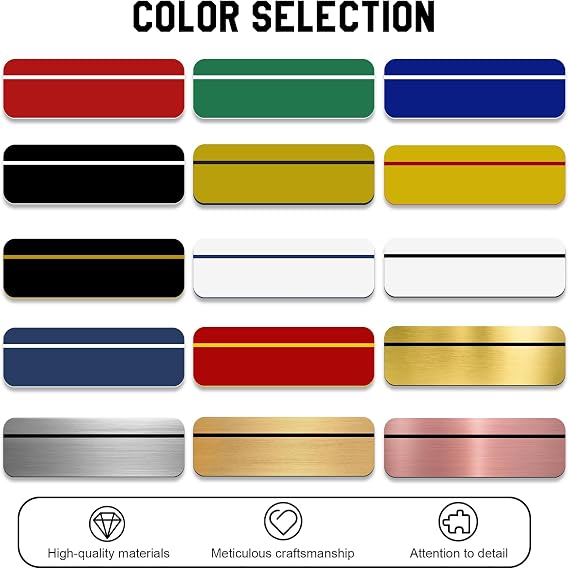 Name Tag Personalized Engraved Name Badge for Business Office Custom Identification ID Tag Magnetic Pin Adhesive Backing-1x3