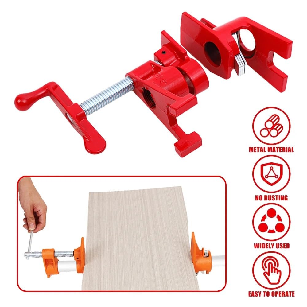 NEWFUN 4 Pièces 3/4" Serre-Joint en Tube Collier de Serrage, Colliers de serrage, serre-joints rapides pour le travail du bois, tuyaux, tubes, câbles