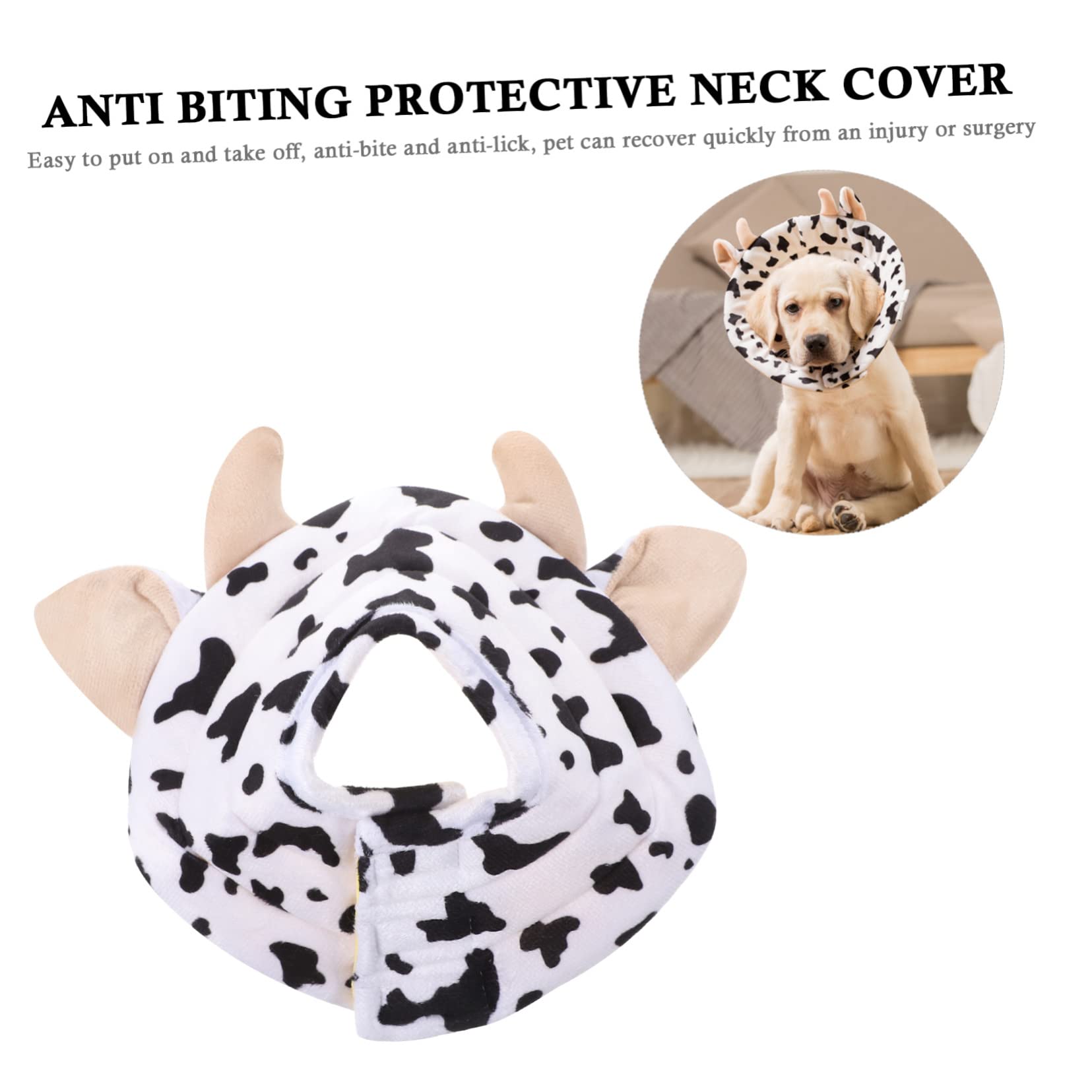 BESPORTBLE 3pezzi Collare Di Cotone Morbido Per Cani e Gatti Protezione Post-operatoria Design Forma Di Mucca Comfort e Sicurezza Per Tuo Animale Domestico