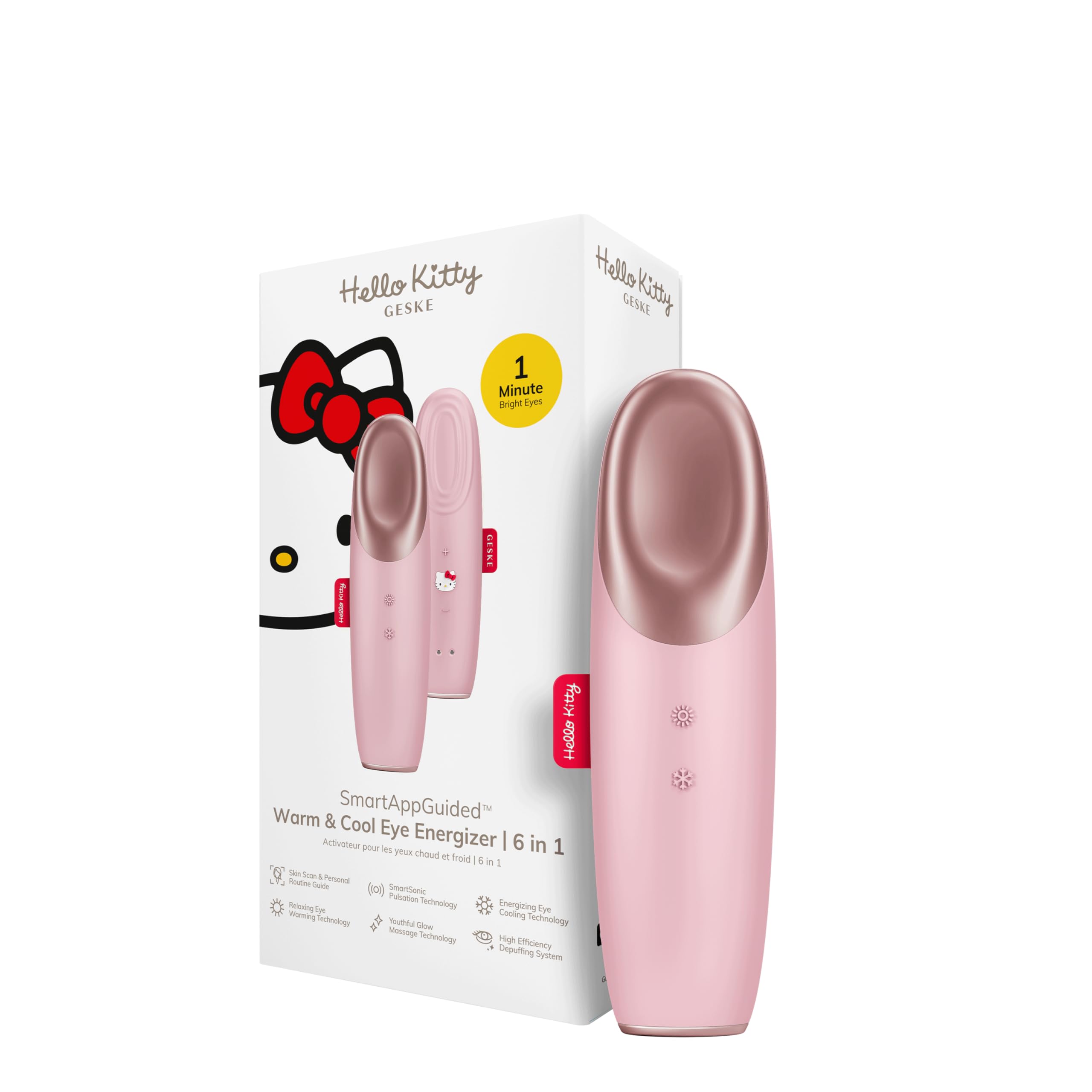 GESKE x Hello Kitty | SmartAppGuided Warm & Cool Eye Energizer | 6 in 1 |  Augenmassagegert | Massagegert gegen Augenringe | Trnenscke und  Schlupflider entfernen | Elektrische Augenmassage : Amazon.de: Kosmetik