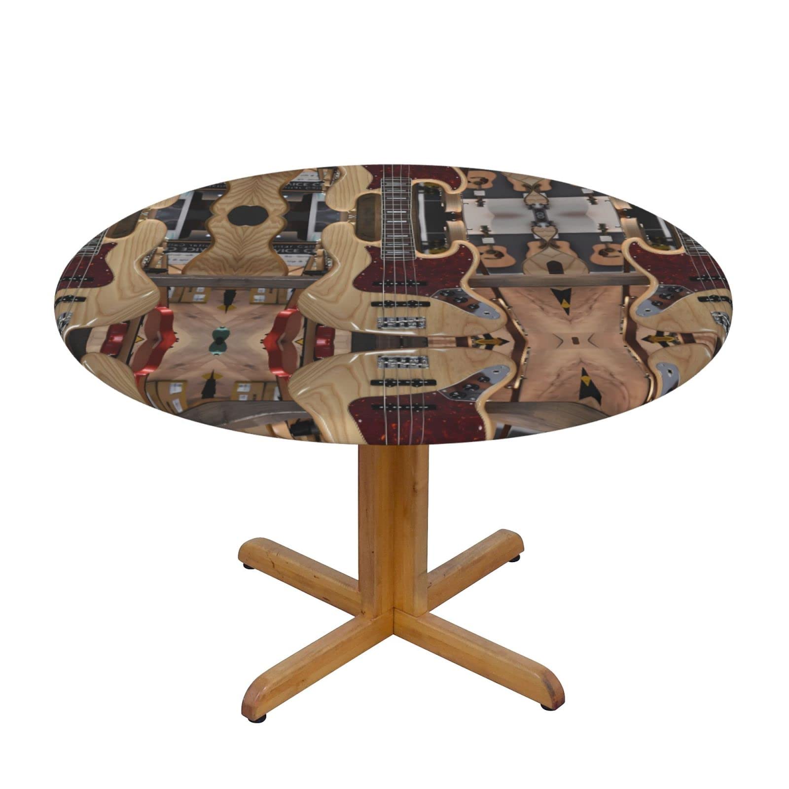 Nappe ronde instrument de musique 138cm fermeture élastique table cuisine